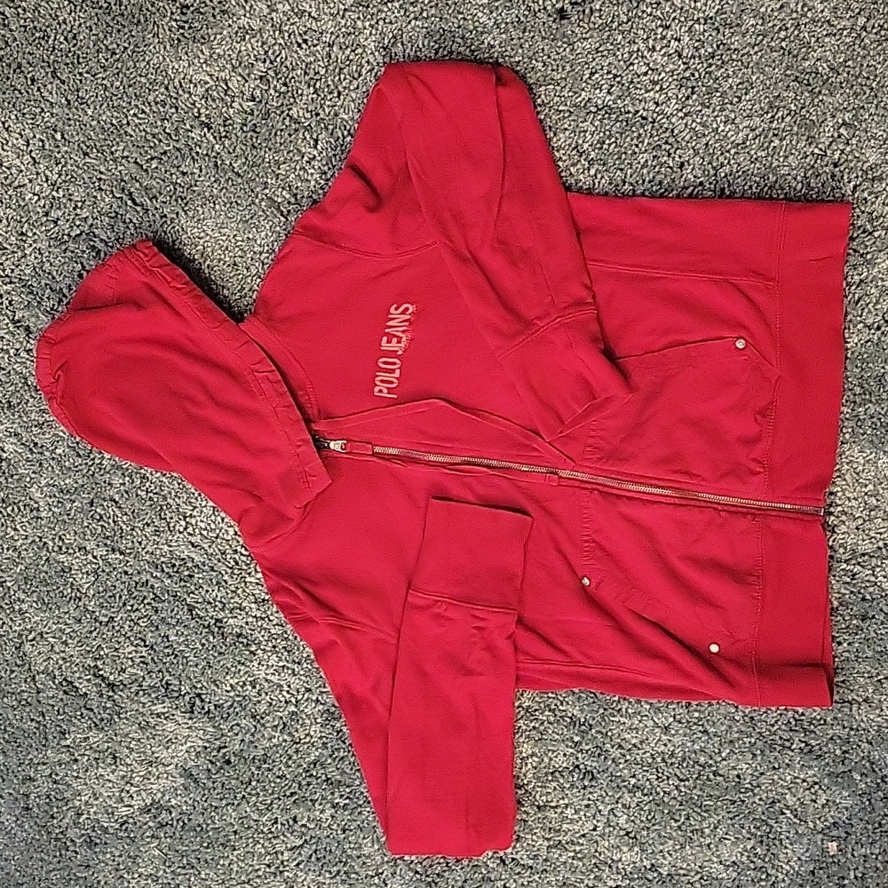 Polo Jeans Co Ralph Lauren Red Hoodie Size Medium